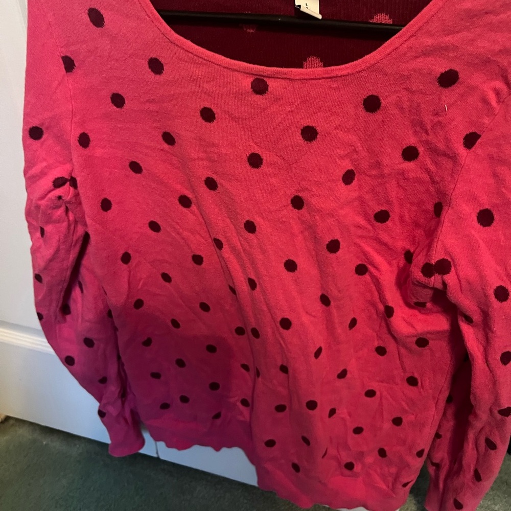 Pink Polka Dot Women's Top